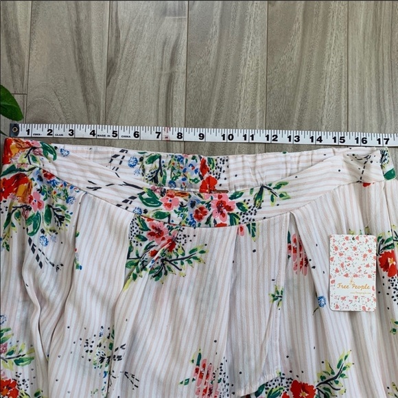 Free People Night Watcher Floral Stripe Skort NWT - Picture 6 of 6